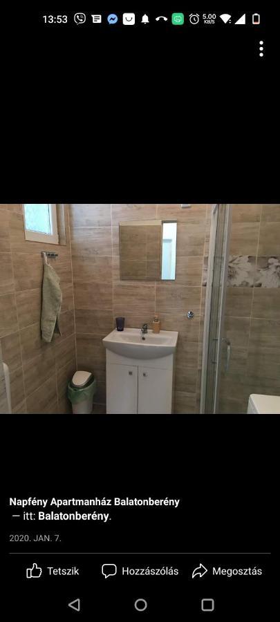 Napfény Apartmanház Balatonberény Esterno foto